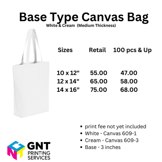 Canvas Bags - Medium Thickness